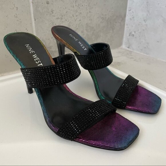 Nine West Black Heels Size 8.5 Women - Picture 5 of 13